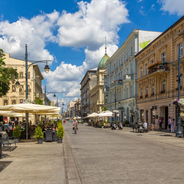 centrum Łodzi, ulica Piotrkowska
